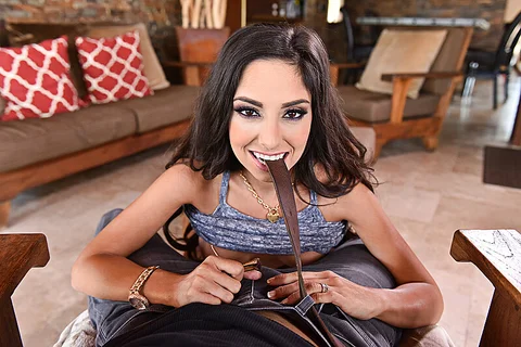 Trinity St. Clair fucking in the couch with her innie pussy — photo 3