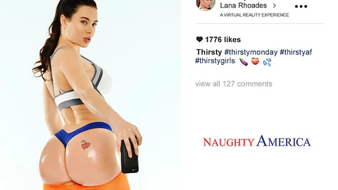 Lana Rhoades fucking in the gym with her blue eyes vr porn